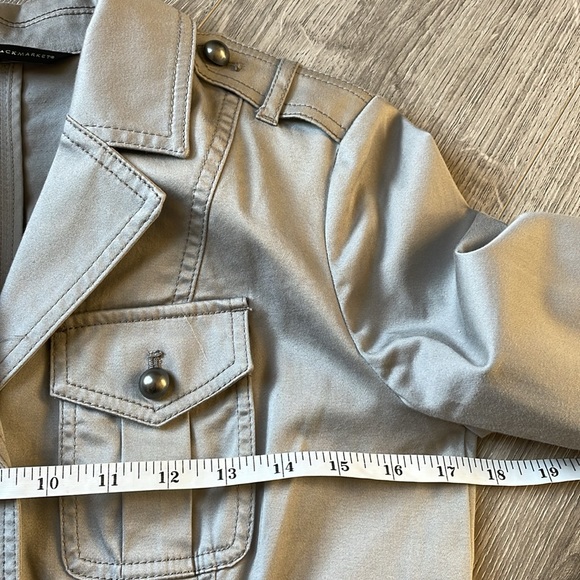 WHBM Gray  Military Jacket with pewter buttons - Picture 6 of 10